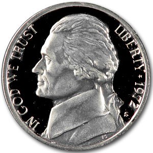1972-S Jefferson Nickel Gem Proof 1972-S Jefferson Nickel Gem Proof